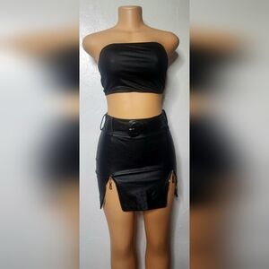 NWT Parisian Works top & Unbranded Black Skirt Set